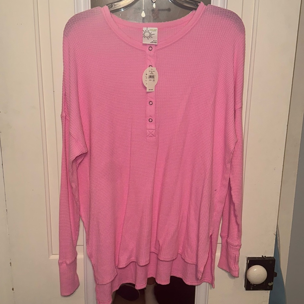 offline by aerie long sleeve henley shirt